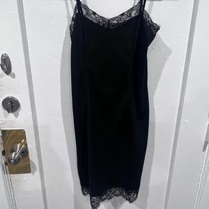 Black slip dress